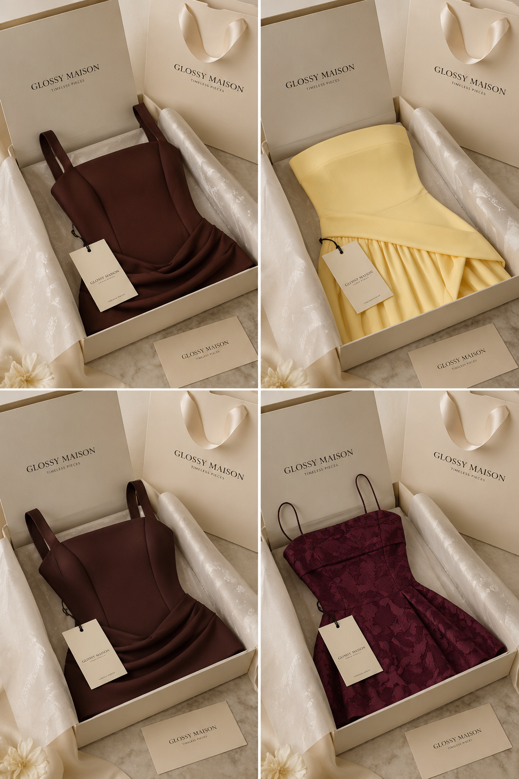 Elisa™ | Vestido premium estructurado con falda satinada