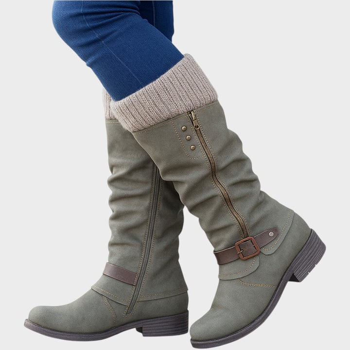 Gloria™ | Botas de caña alta con detalle de malla trenzada