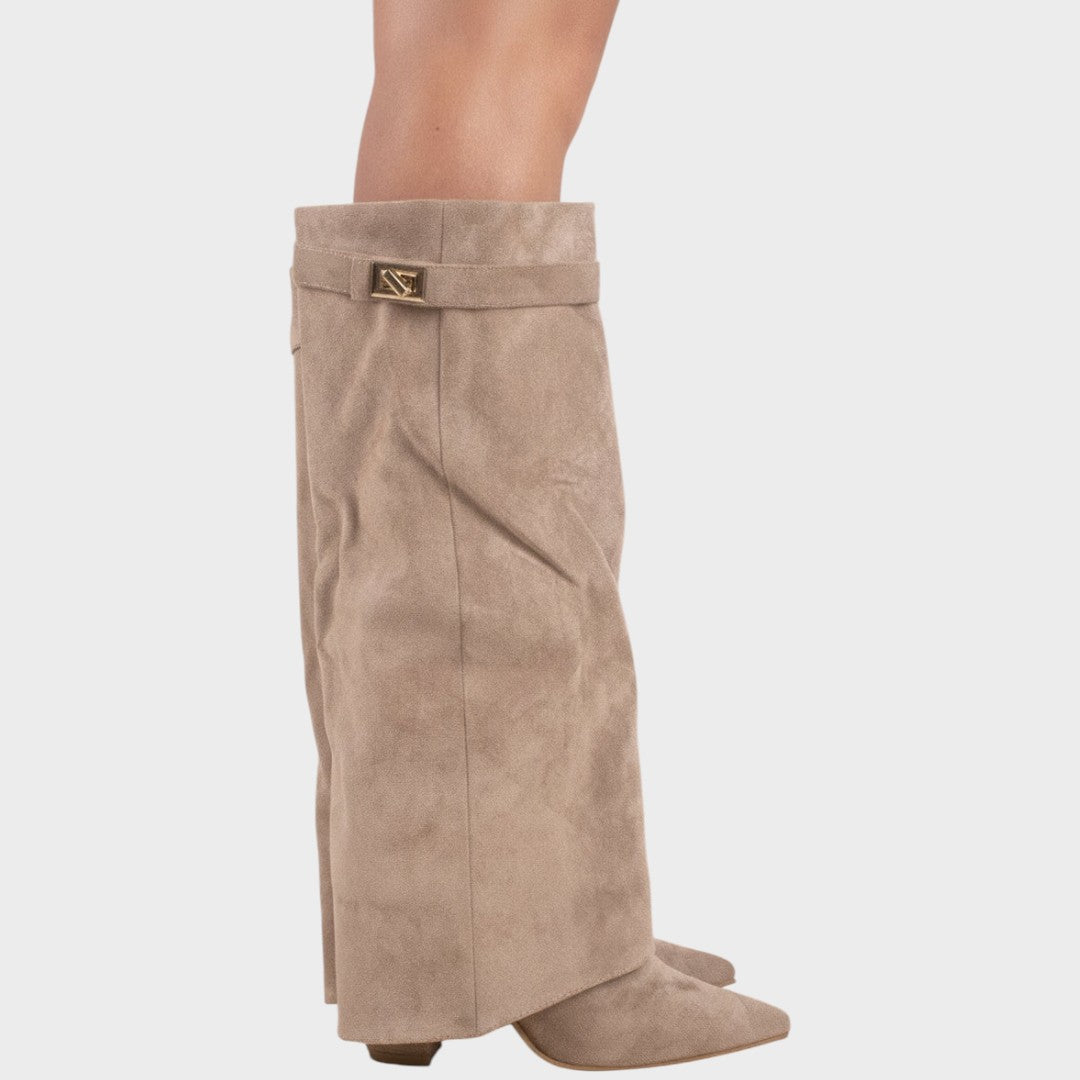 Lunara™ | Botas de ante con caña alta