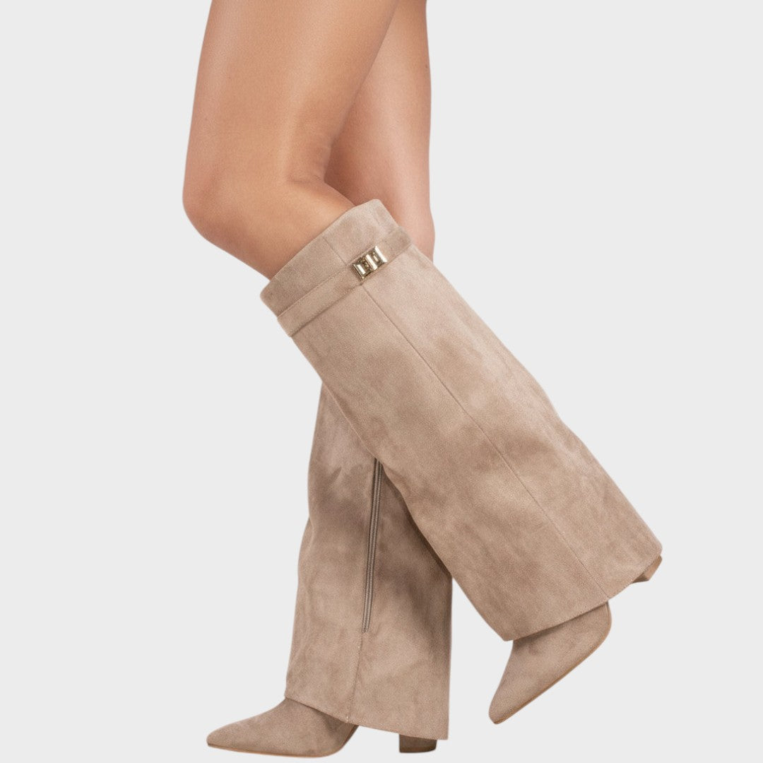 Lunara™ | Botas de ante con caña alta