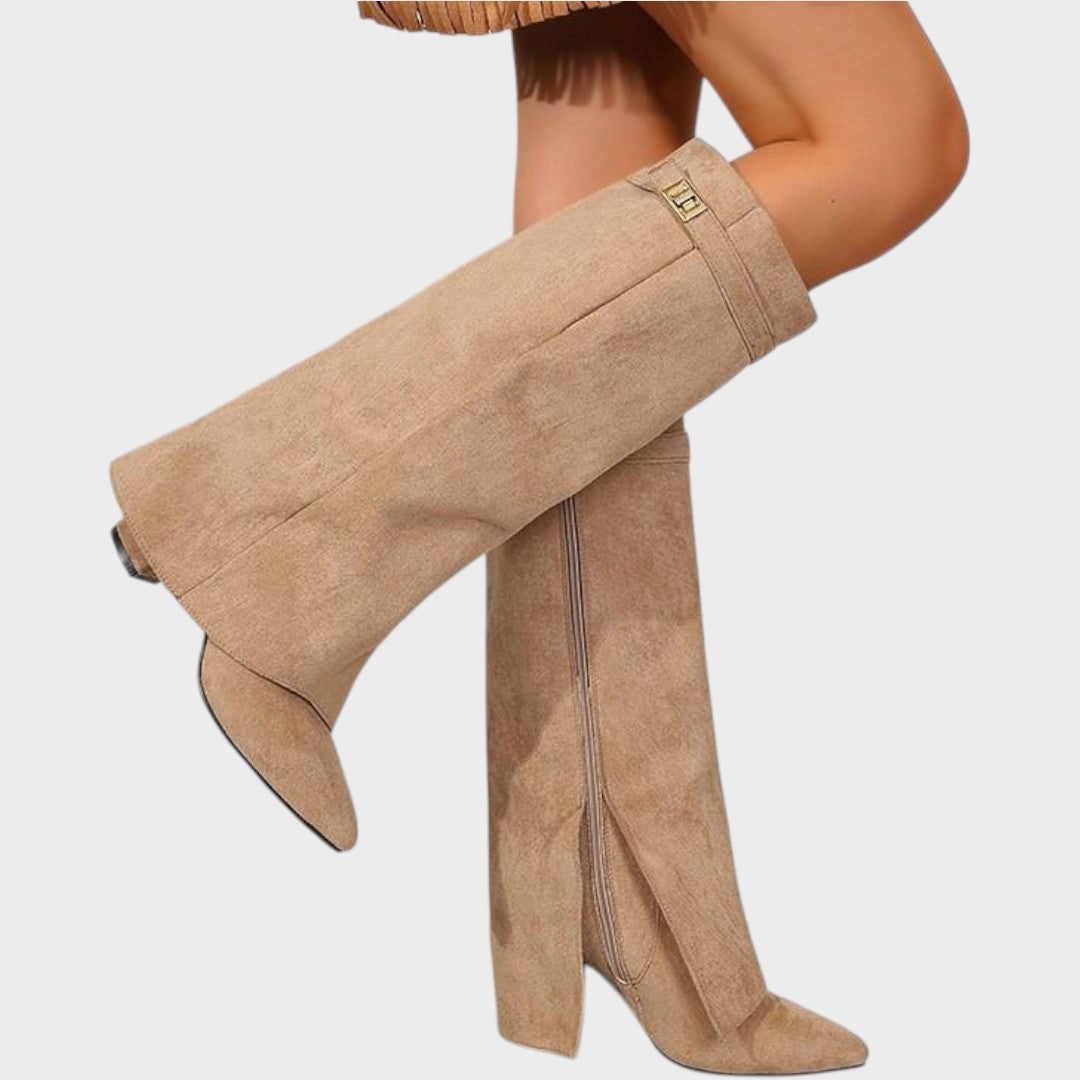 Lunara™ | Botas de ante con caña alta