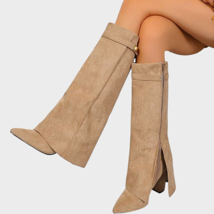 Lunara™ | Botas de ante con caña alta