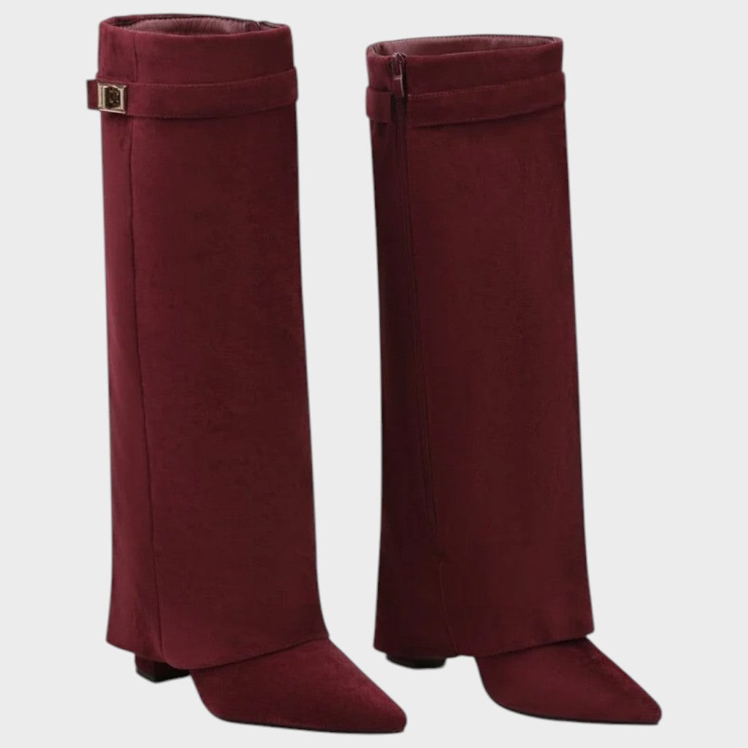 Lunara™ | Botas de ante con caña alta