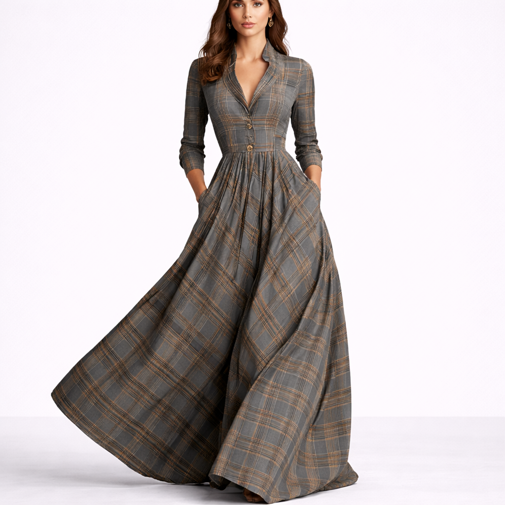 Amélie Plaid™ | Vestido elegante de cuadros