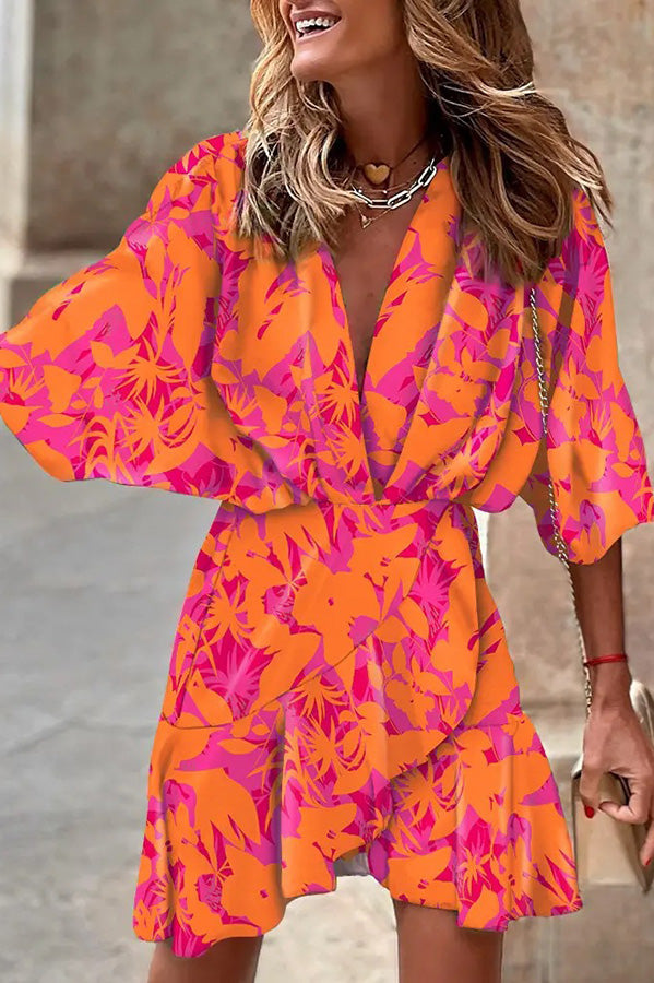Aura™ | Vestido envolvente Sunset Zebra