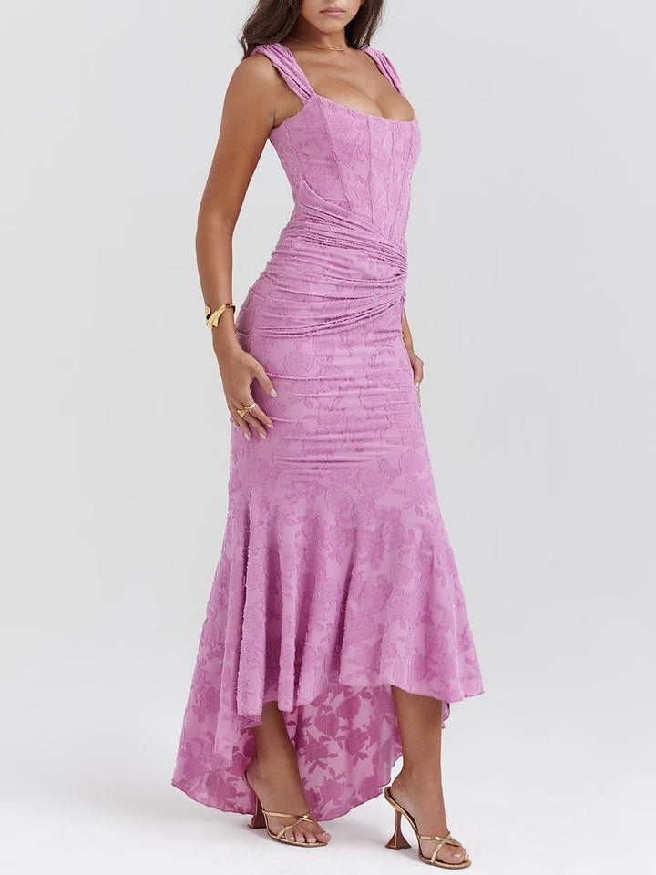 Allure™ | Vestido maxi rosé elegante