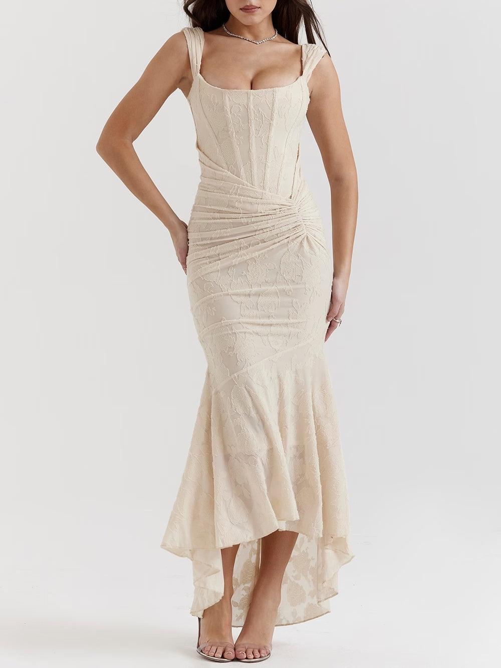 Allure™ | Vestido maxi rosé elegante