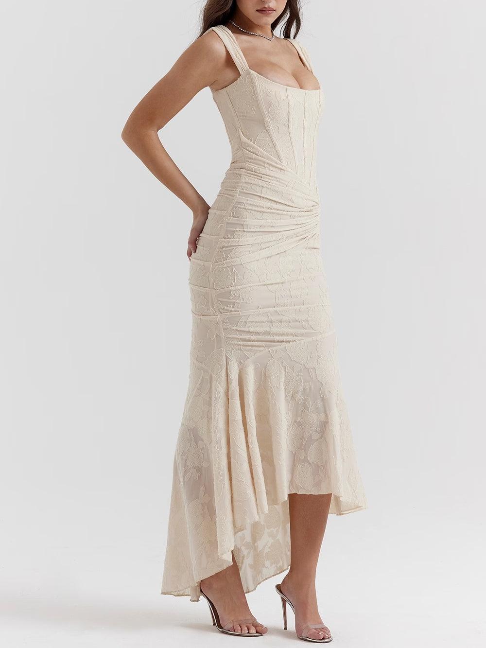 Allure™ | Vestido maxi rosé elegante