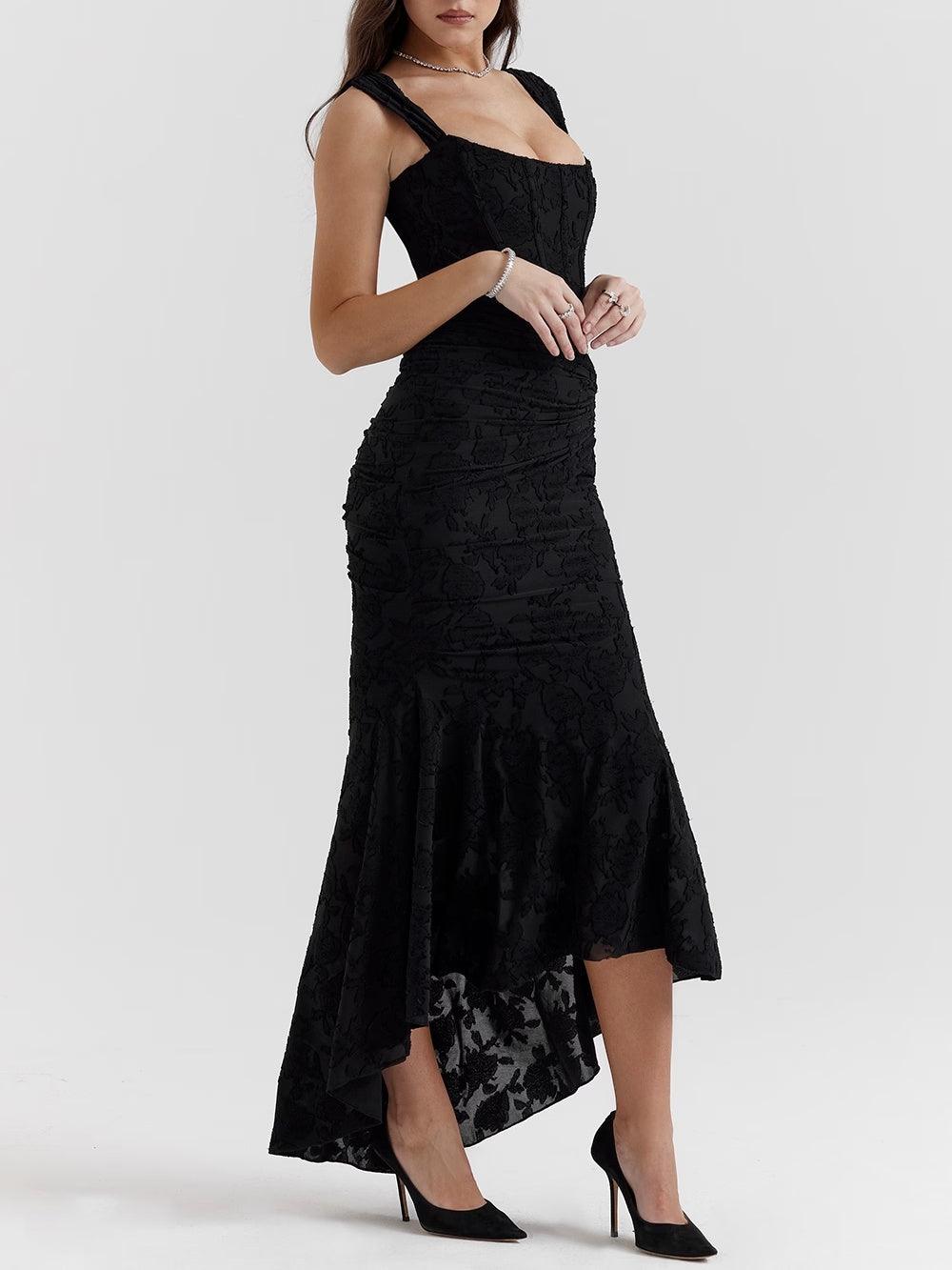 Allure™ | Vestido maxi rosé elegante