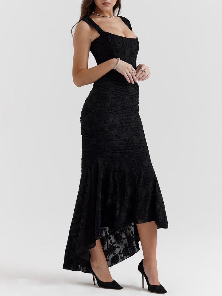 Allure™ | Vestido maxi rosé elegante