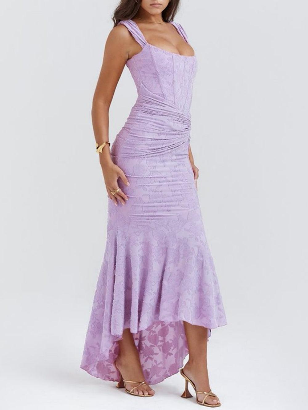 Allure™ | Vestido maxi rosé elegante