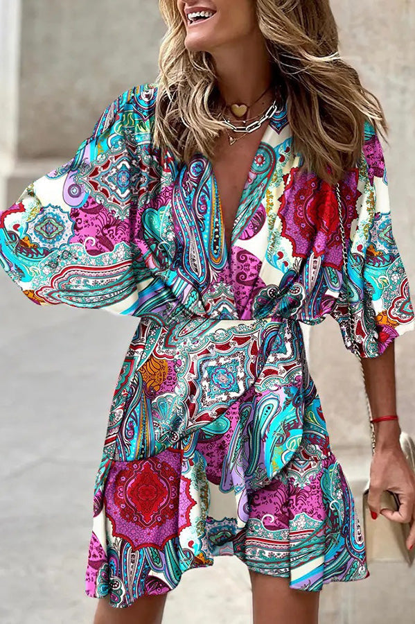 Aura™ | Vestido envolvente Sunset Zebra