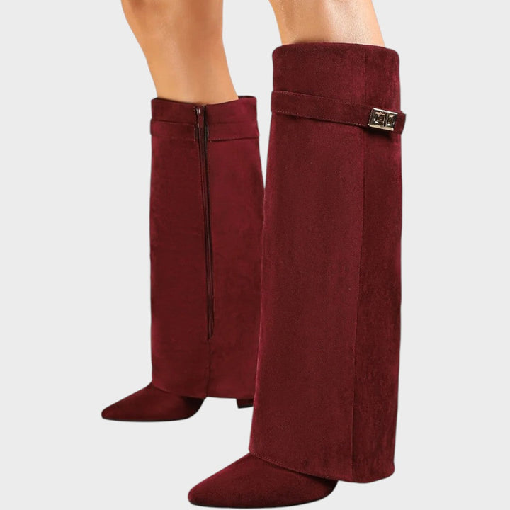 Lunara™ | Botas de ante con caña alta