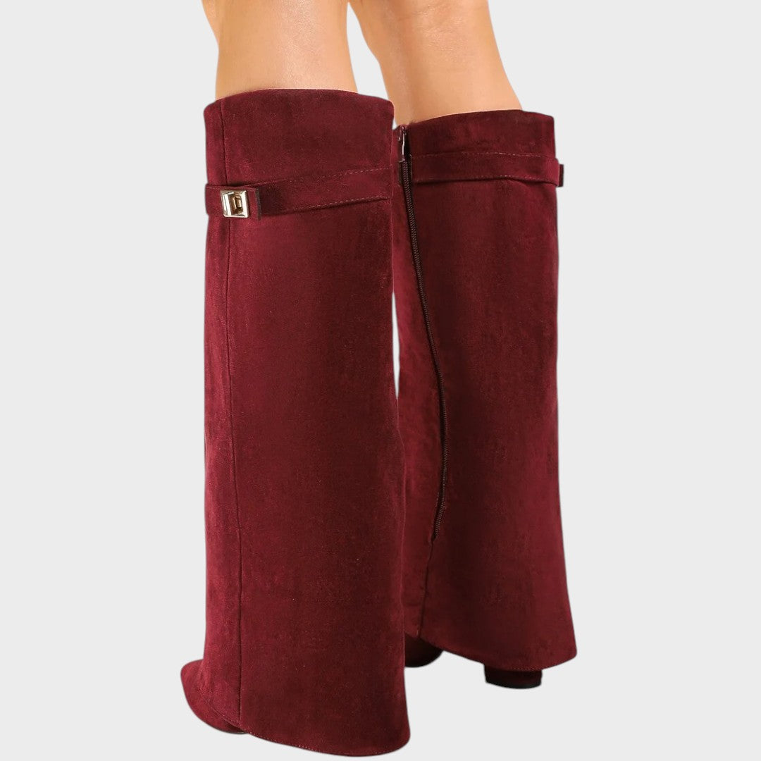Lunara™ | Botas de ante con caña alta