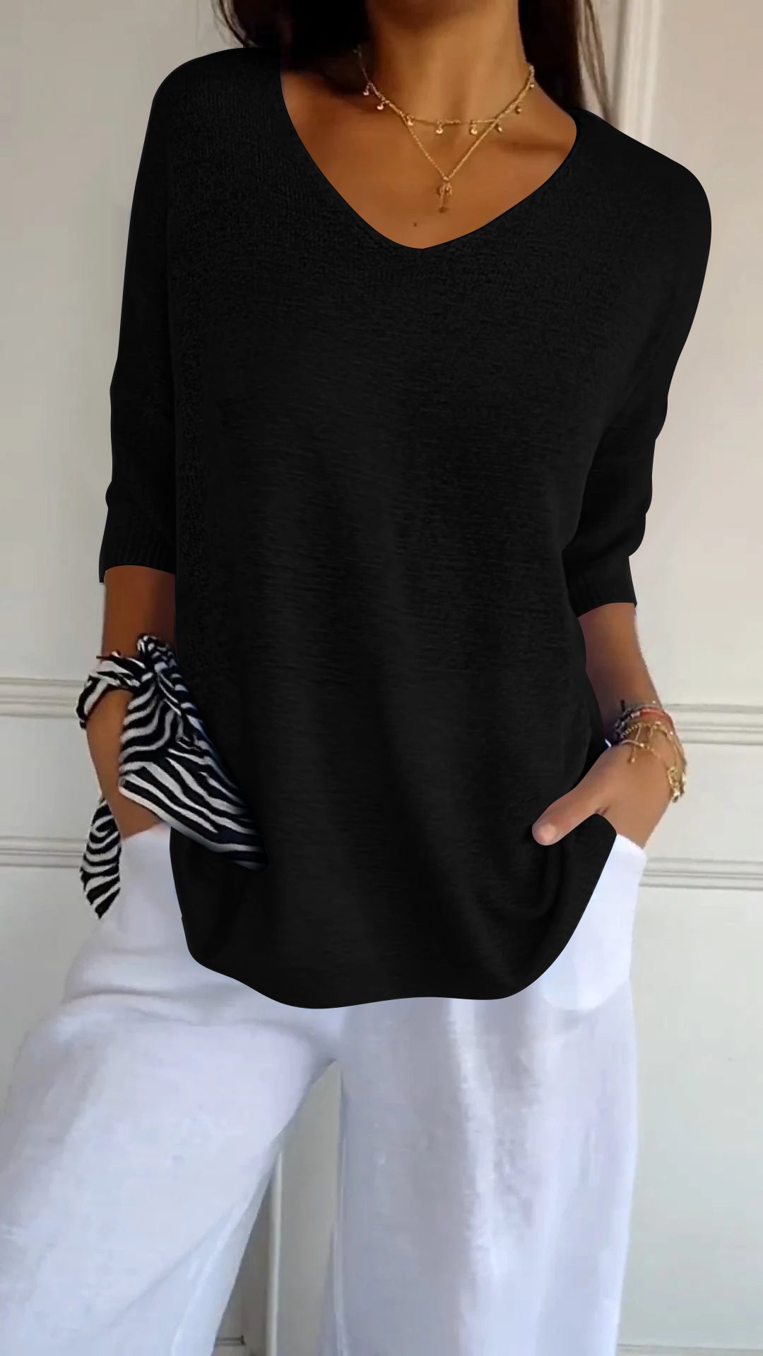 Jill™ | Top Intemporal de Escote en V