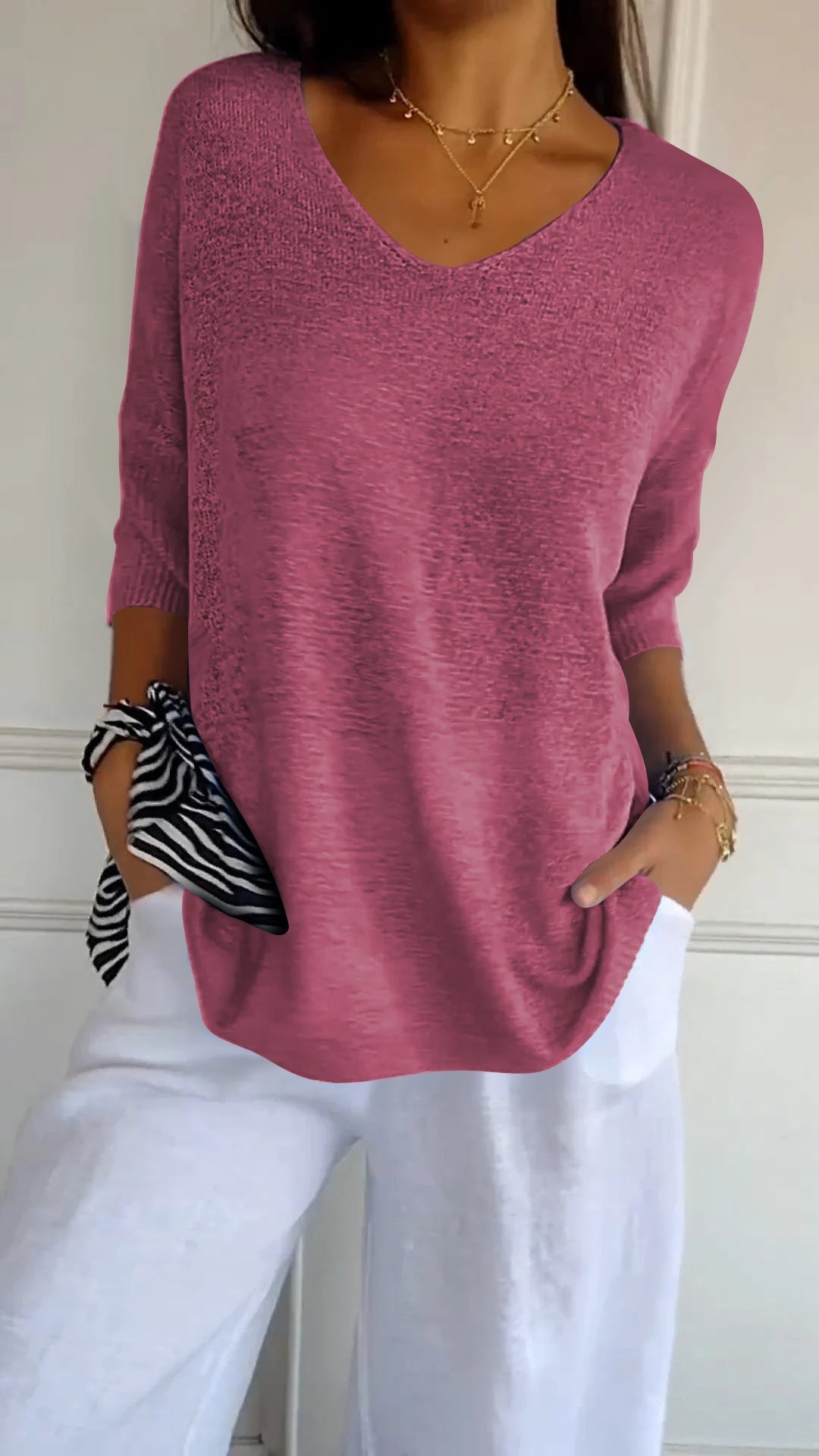 Jill™ | Top Intemporal de Escote en V