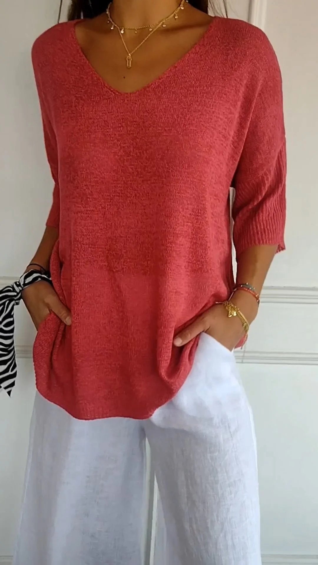 Jill™ | Top Intemporal de Escote en V
