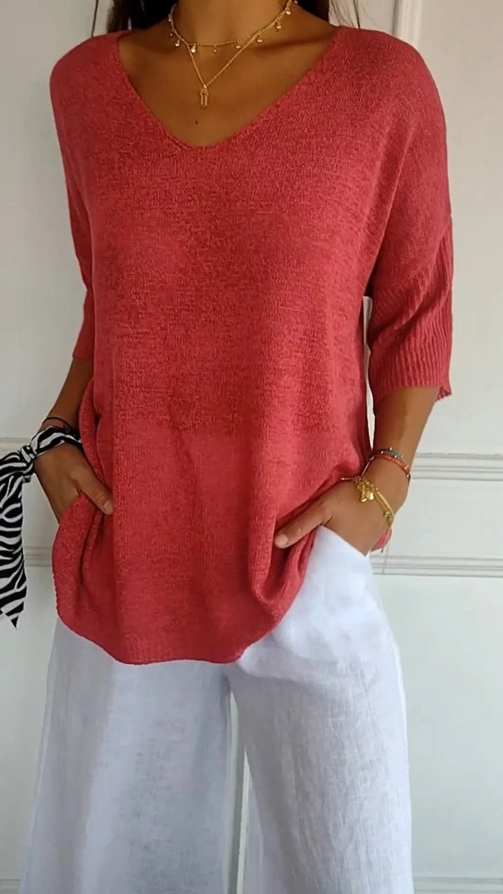 Jill™ | Top Intemporal de Escote en V