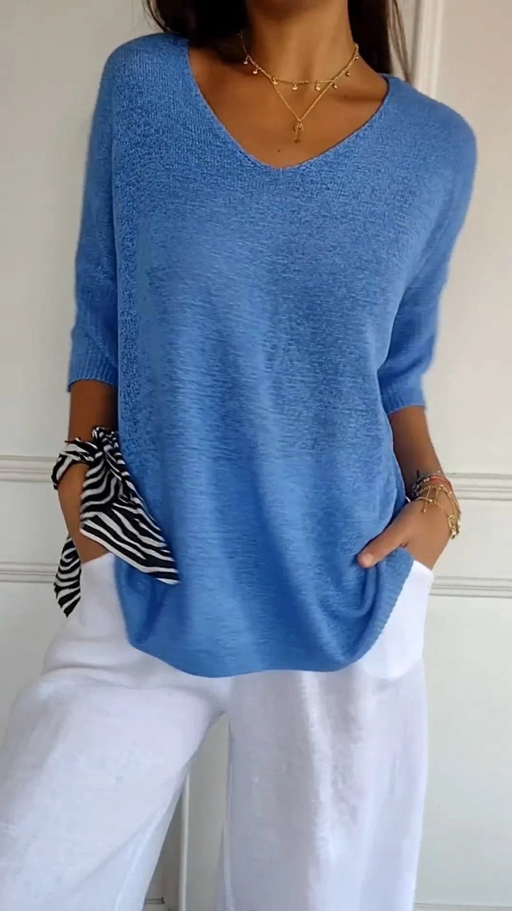 Jill™ | Top Intemporal de Escote en V