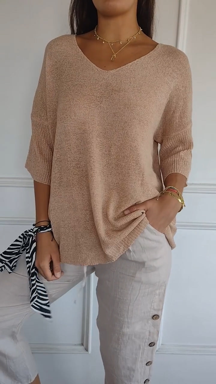 Jill™ | Top Intemporal de Escote en V
