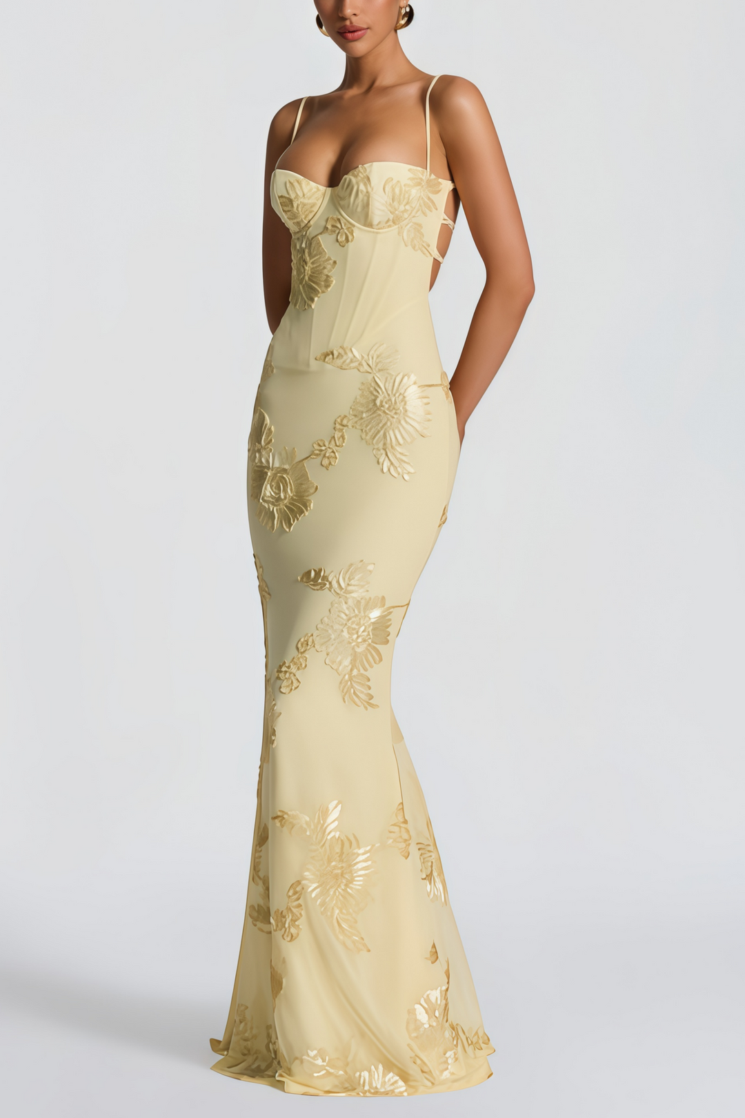 Ximena™ | Vestido corset premium con apliques florales