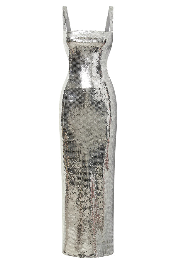 Solara™ | Vestido de lentejuela con cut-out lateral