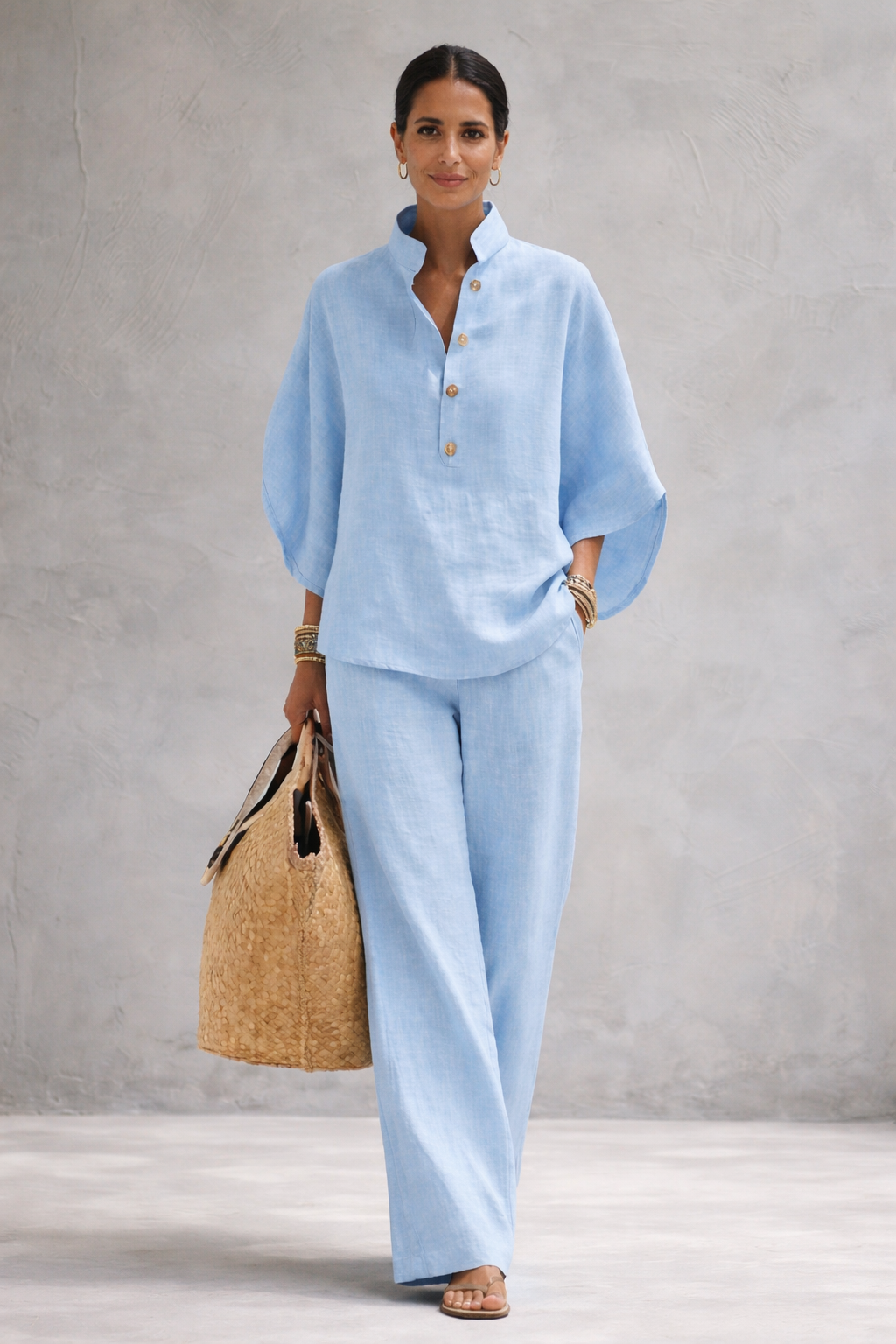 Mariella™  | Conjunto de Algodón y Lino