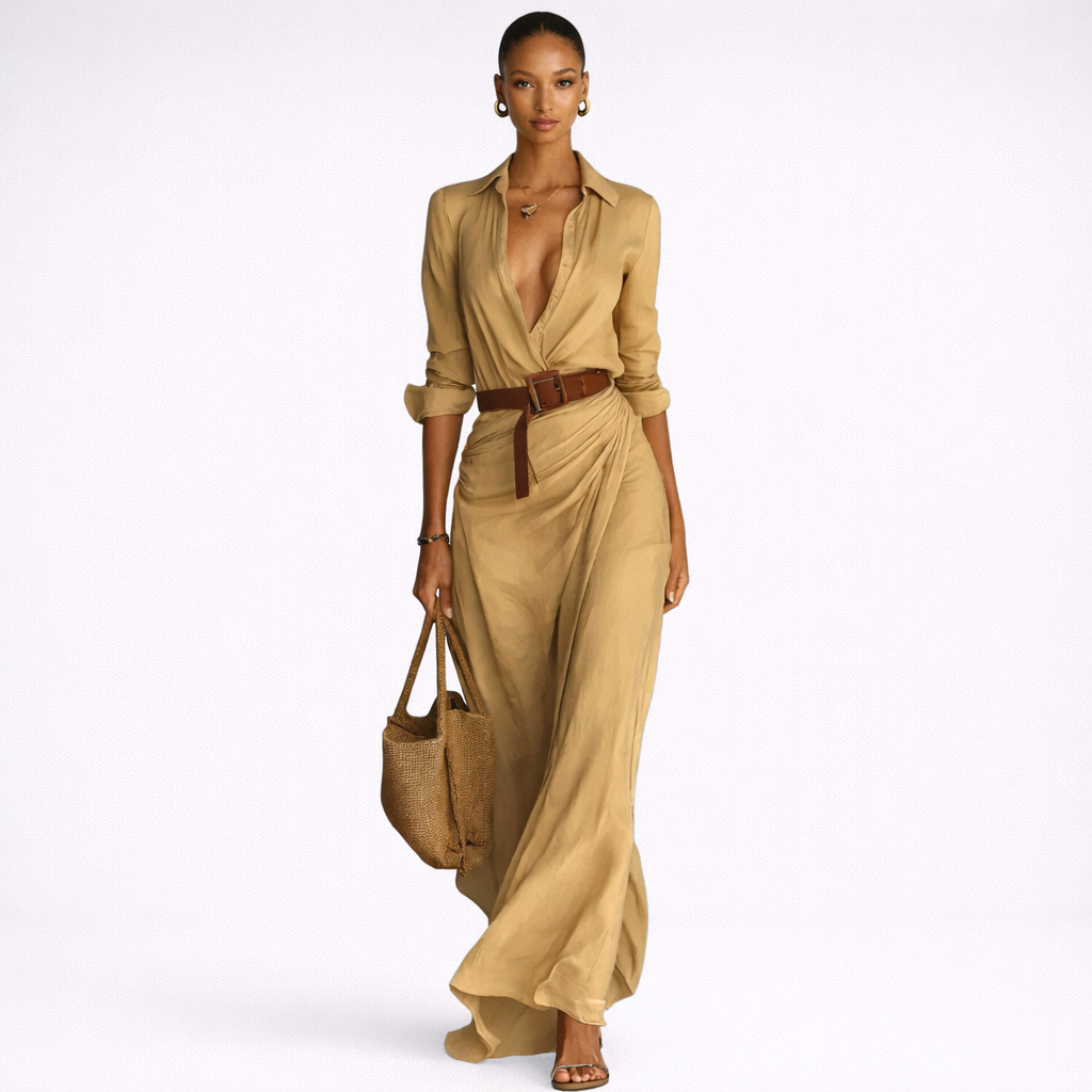 Jessy™ | Vestido camisero Sand Élise Belt