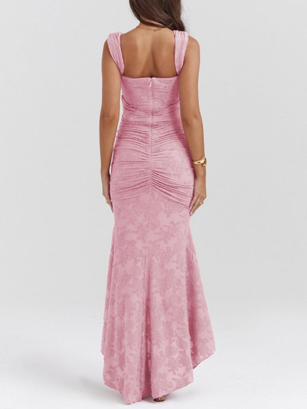 Allure™ | Vestido maxi rosé elegante