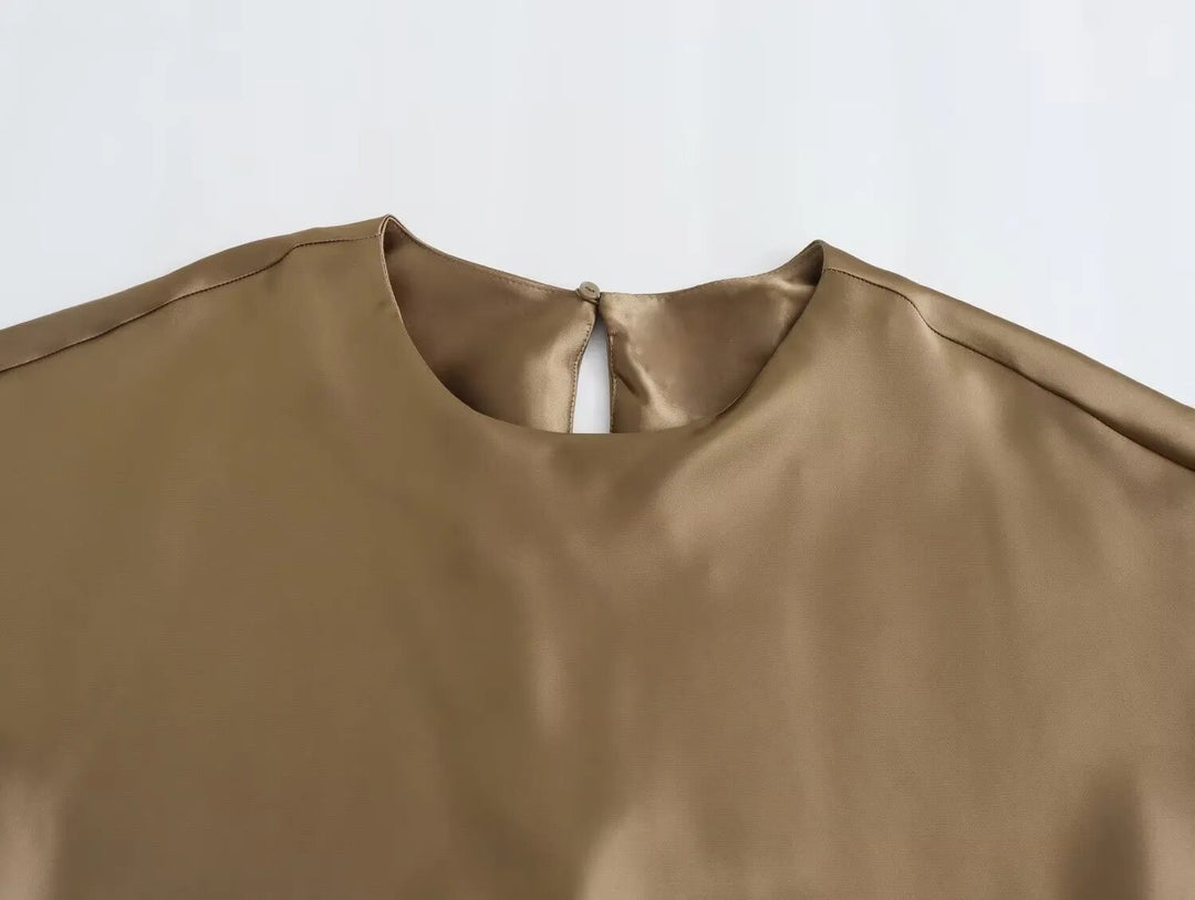 Aura™ | Vestido midi de satén elegante
