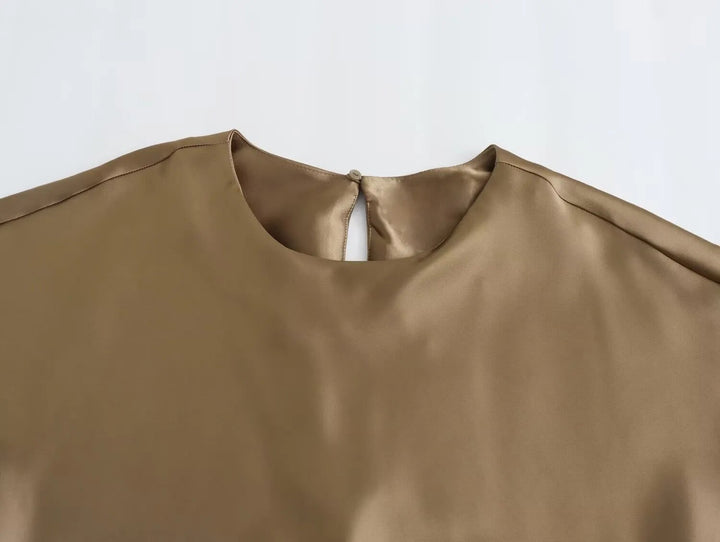 Aura™ | Vestido midi de satén elegante