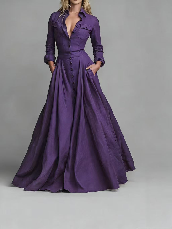 Élise Flow™ | Vestido largo de chiffon elegante