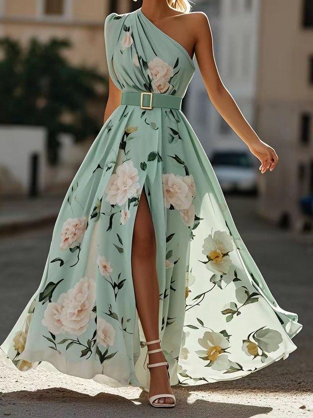 Blossom™ | Vestido maxi mint floral