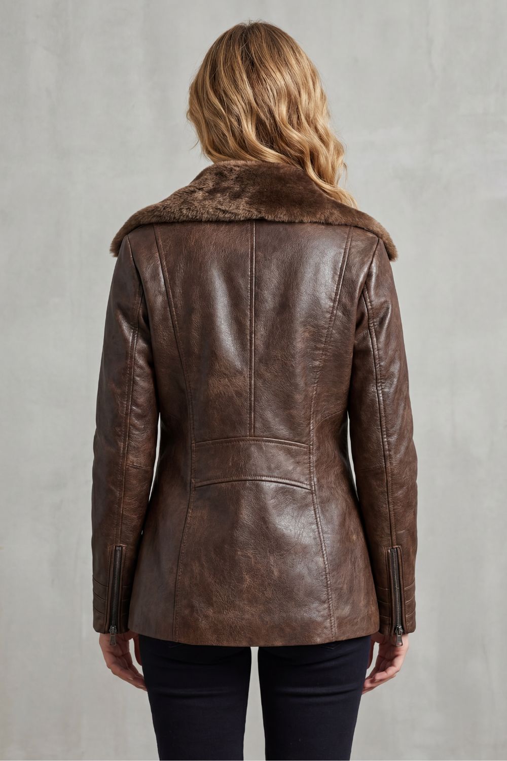Raquel™ | Chaqueta de cuero elegante con forro de borrego