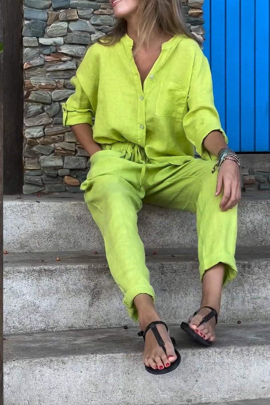Riviera Ease™ | Conjunto de lino elegante
