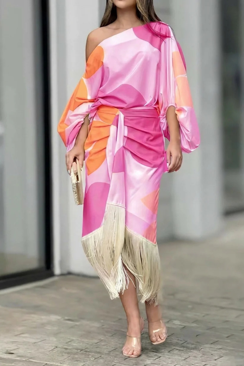 Angie™ | Vestido glamouroso con flecos elegantes