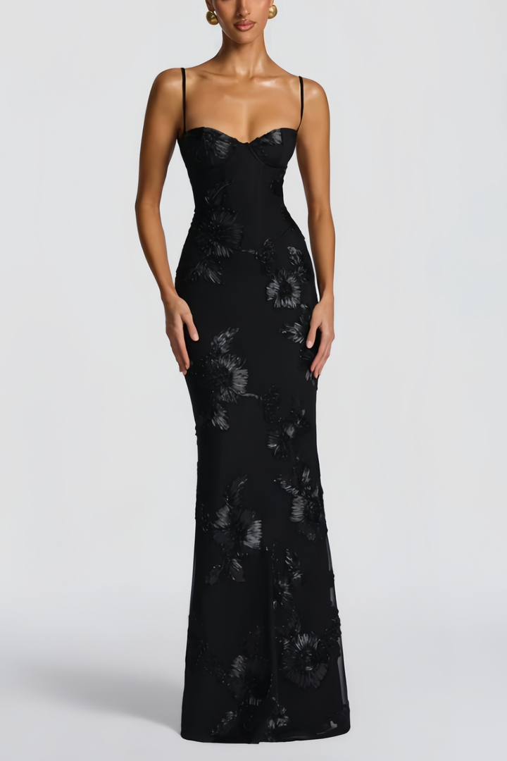 Ximena™ | Vestido corset premium con apliques florales
