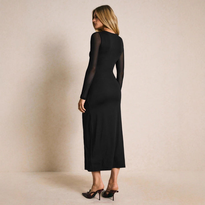 Noir Élégance™ | Vestido largo negro elegante