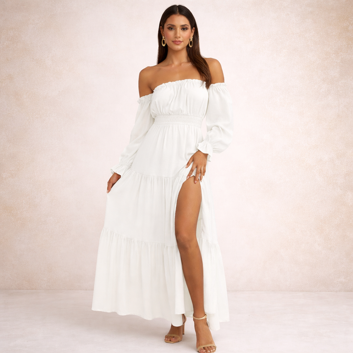 Céline™ | Vestido largo Honey Bloom elegante