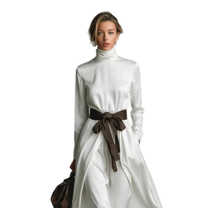 Ceinture Contrast™ | Vestido largo con cinturón y contraste