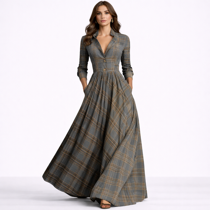 Amélie Plaid™ | Vestido elegante de cuadros