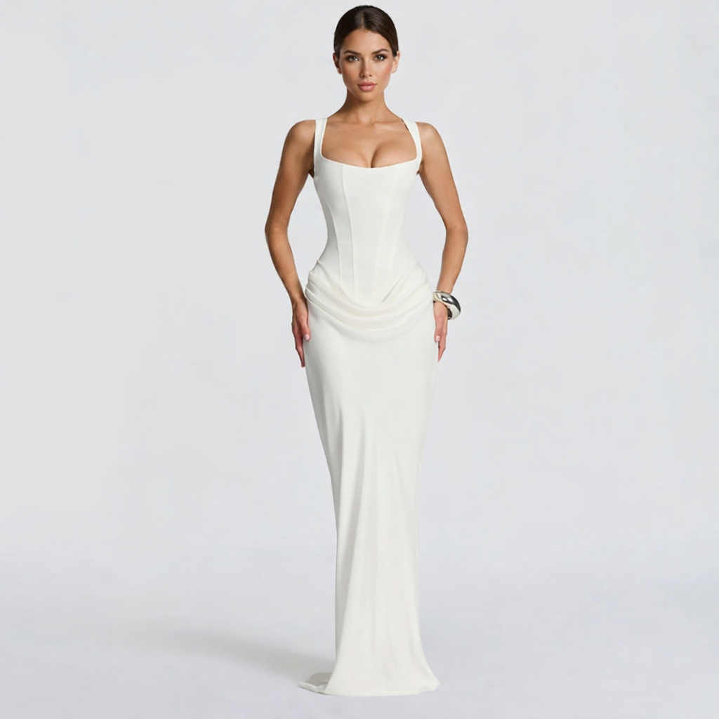 Ivory™ | Vestido largo Sculpt elegante