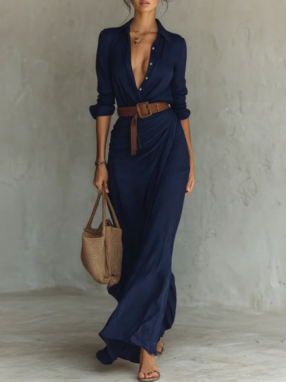 Jessy™ | Vestido camisero Sand Élise Belt