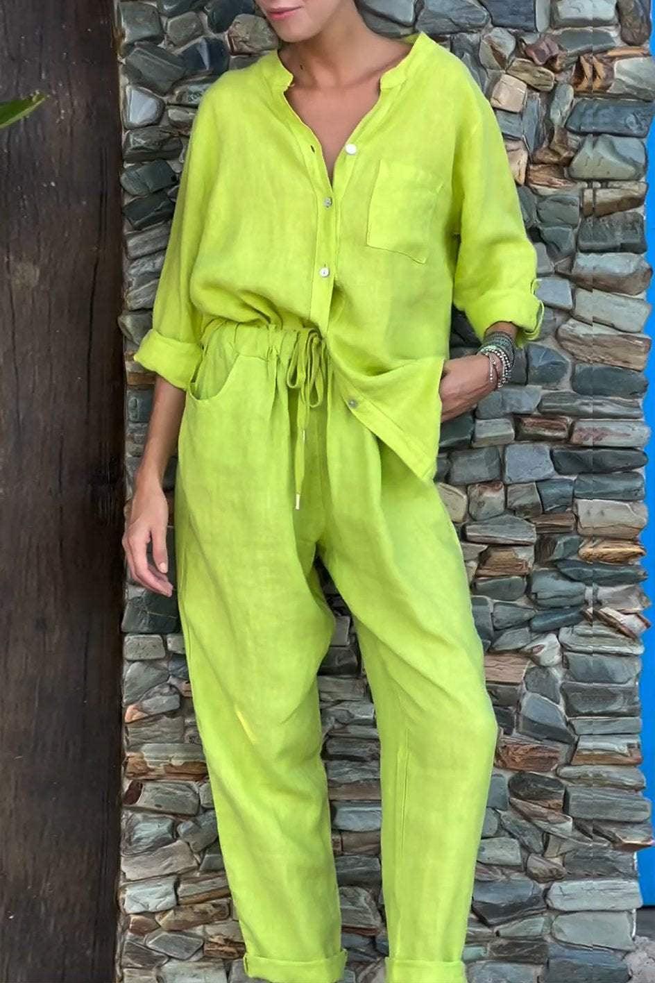 Riviera Ease™ | Conjunto de lino elegante