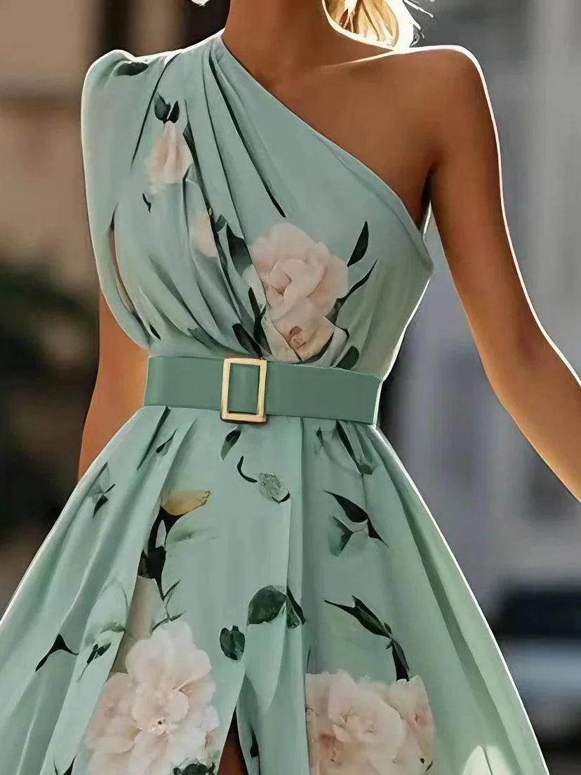 Blossom™ | Vestido maxi mint floral