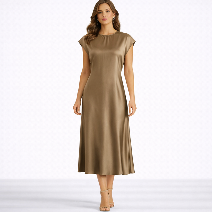 Aura™ | Vestido midi de satén elegante