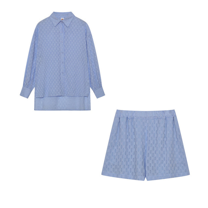 Maude | Conjunto elegante de camisa y pantalones cortos