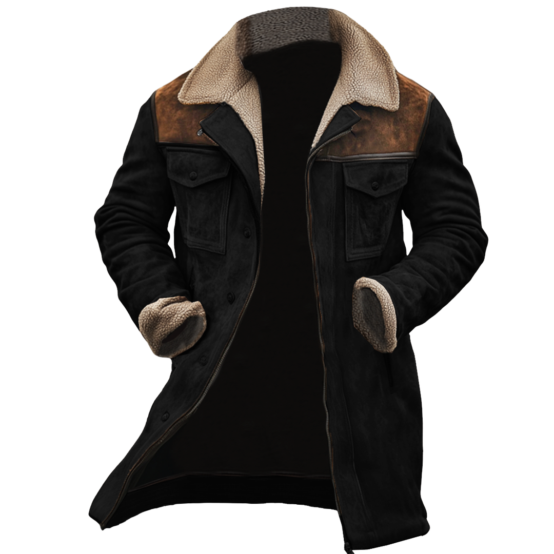 Heritage™ | Chaqueta de piel de cordero vintage con parches y múltiples bolsillos