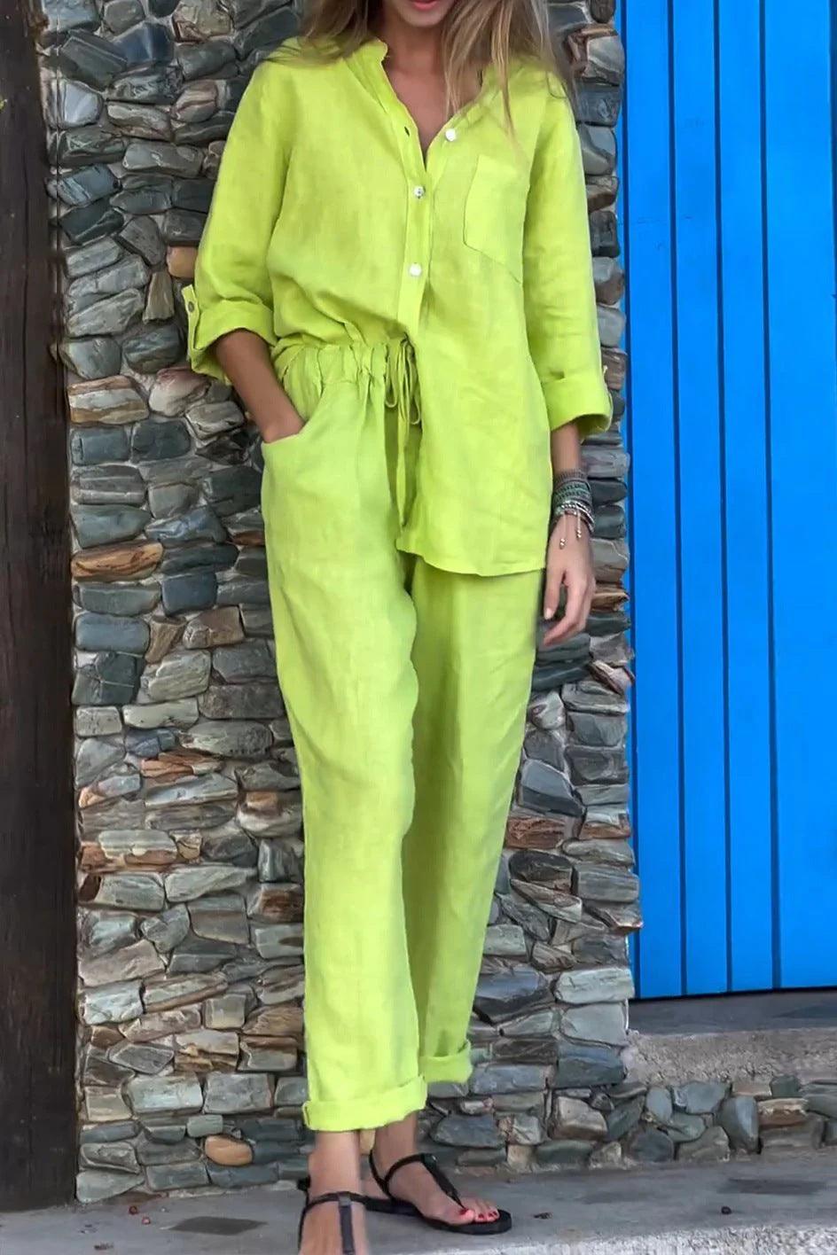 Riviera Ease™ | Conjunto de lino elegante