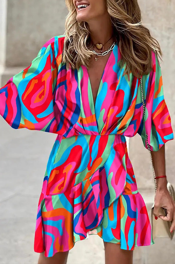 Aura™ | Vestido envolvente Sunset Zebra